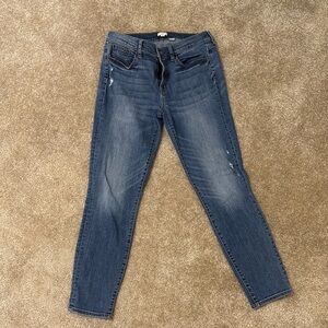 J. Crew Blue Skinny Jeans with Modern Fading